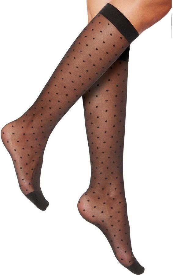 Lascana Fijne kniekousen met kleine stippen ontwerp (set 3 paar) - Foto 3
