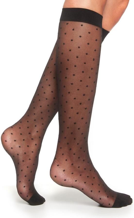 Lascana Fijne kniekousen met kleine stippen ontwerp (set 3 paar) - Foto 4