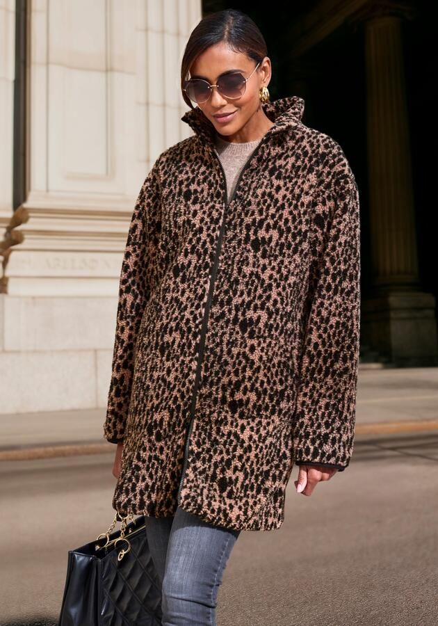 Lascana Fleecejack in luipaardpatroon in zachte fleece kwaliteit - Foto 5