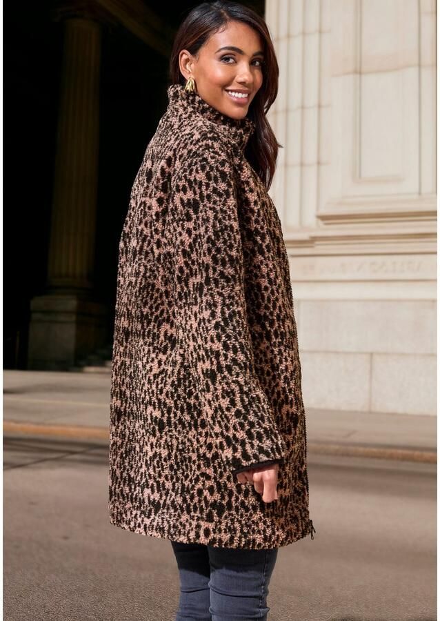 Lascana Fleecejack in luipaardpatroon in zachte fleece kwaliteit - Foto 3