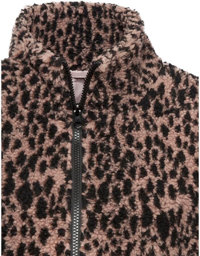 Lascana Fleecejack in luipaardpatroon in zachte fleece kwaliteit