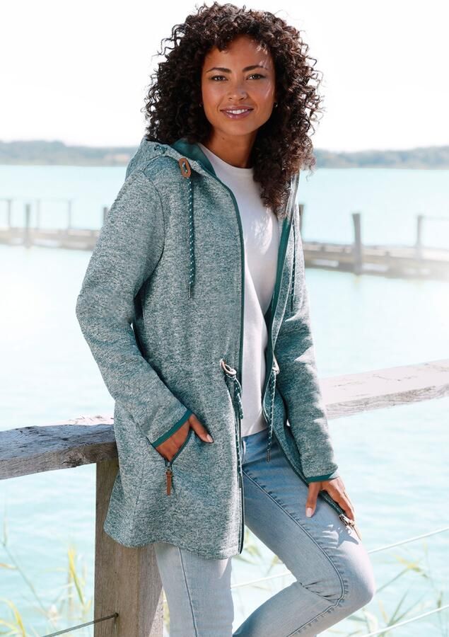 Lascana Fleecejack met een capuchon - Foto 3