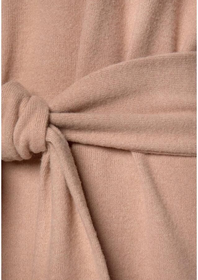 Lascana Gebreide jurk Loungejurk met tailleband loungewear