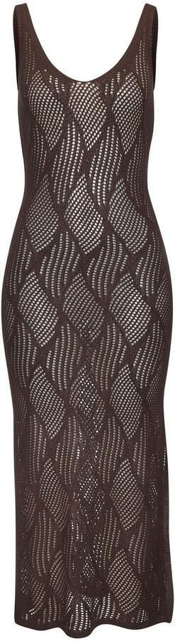 Lascana Gebreide jurk met ajourpatroon transparante strandjurk elegant - Foto 3