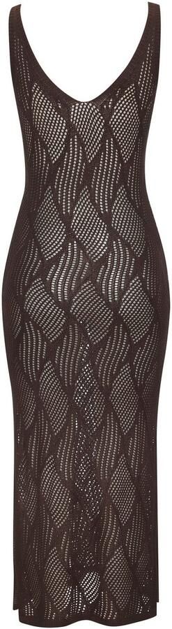 Lascana Gebreide jurk met ajourpatroon transparante strandjurk elegant - Foto 4