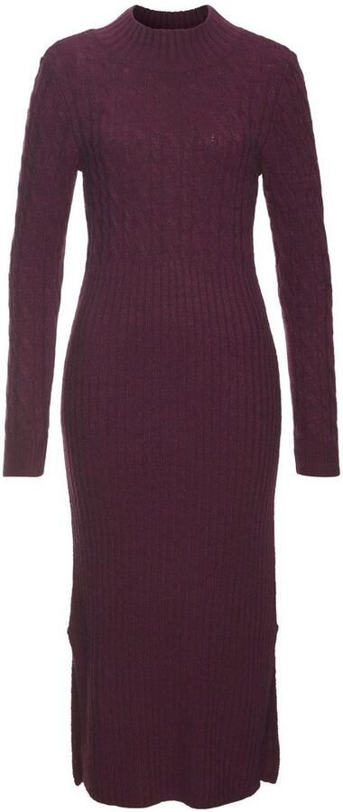 Lascana Gebreide jurk met kabelpatroon figuuraccentuerend trui-jurk herfstachtig - Foto 7