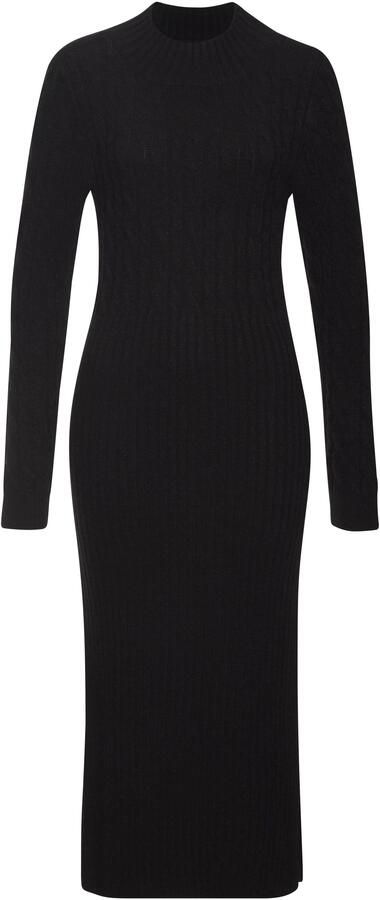 Lascana Gebreide jurk met kabelpatroon figuuraccentuerend trui-jurk herfstachtig - Foto 3