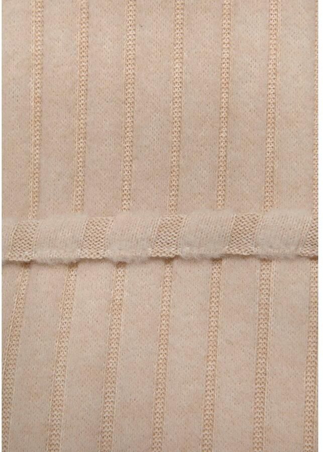 Lascana Gebreide jurk Ribgebreide jurk loungejurk Lounge- rib jurk met wijde mouwen en tailleband loungewear (1-delig)