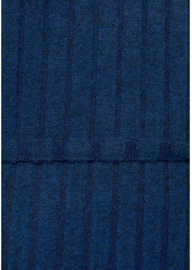 Lascana Gebreide jurk Ribgebreide jurk loungejurk Lounge- rib jurk met wijde mouwen en tailleband loungewear (1-delig) - Foto 2