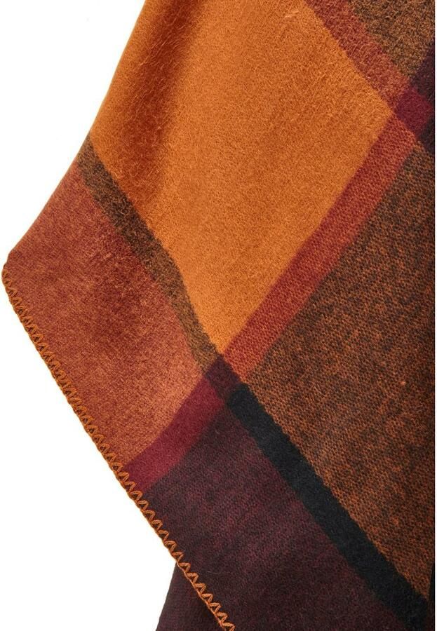 Lascana Gebreide poncho in knuffelige kwaliteit ruitendeken cape sjaal - Foto 3