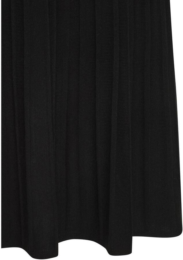 Lascana Gebreide rok in plissé-look elegante maxirok van structuurbreisel