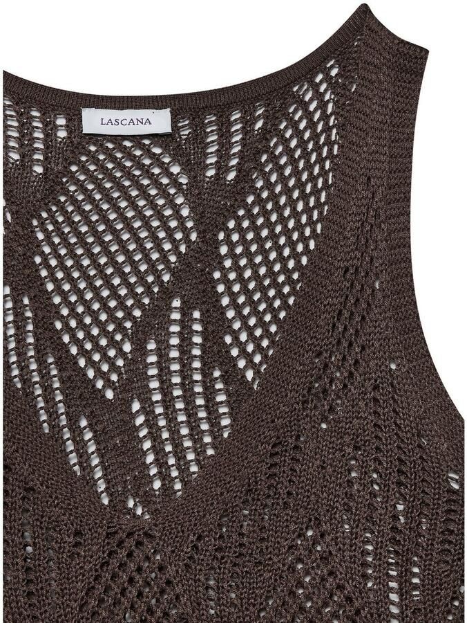 Lascana Gebreide top met ajourpatroon transparante strandtop elegant