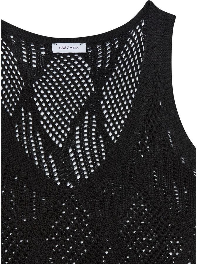 Lascana Gebreide top met ajourpatroon transparante strandtop elegant
