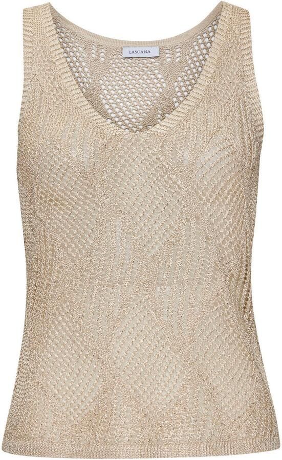 Lascana Gebreide top met ajourpatroon transparante strandtop elegant - Foto 4