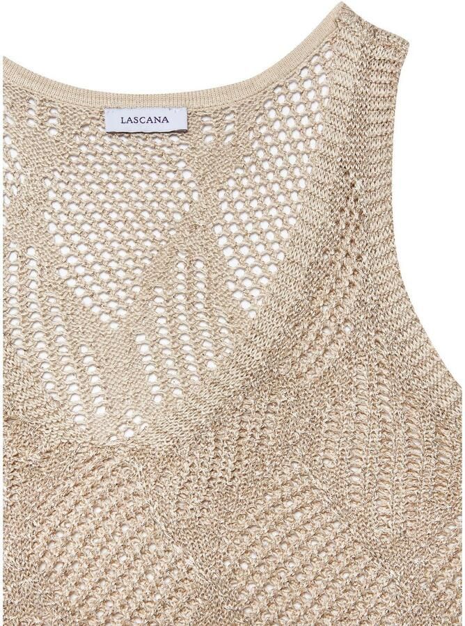 Lascana Gebreide top met ajourpatroon transparante strandtop elegant
