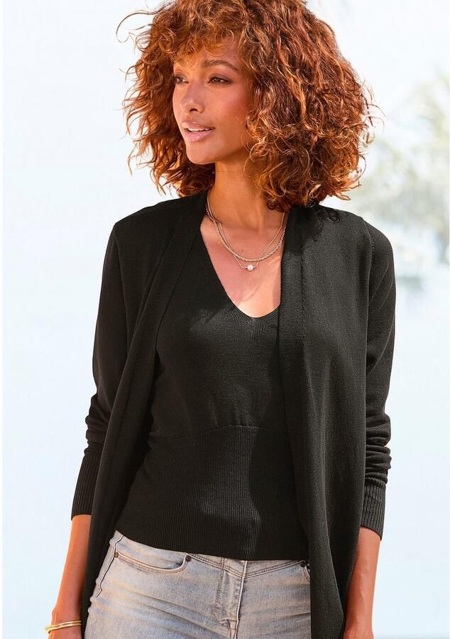 Lascana Gebreide top met figuurvriendelijk breipatroon figuuraccentuerende pasvorm - Foto 3