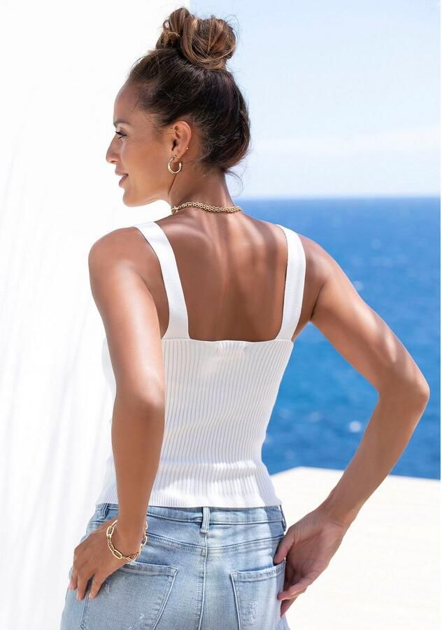 Lascana Gebreide top met mooi breipatroon figuuraccentuerend dames-top - Foto 4