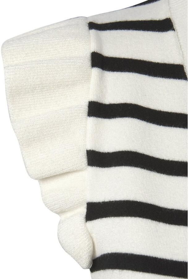 Lascana Gebreide top met strepen en vleugelmouwen korte mouwen streep-pullover - Foto 5