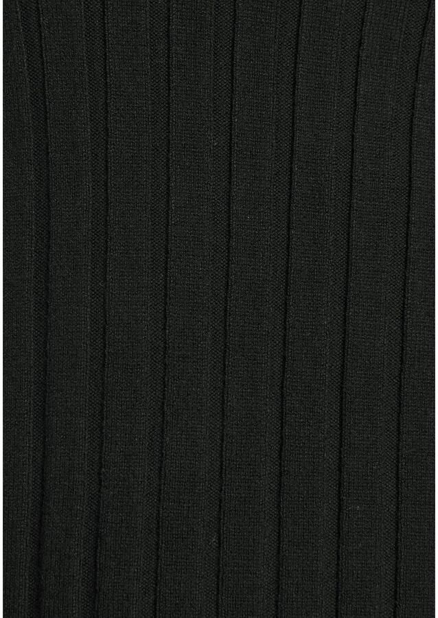 Lascana Gebreide top van zacht ribgebreid met opstaande kraag modieus