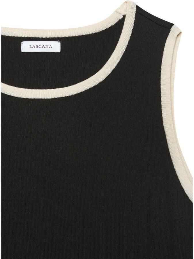 Lascana Gebreide top van zachte fijne brei basic tanktop smalle pasvorm