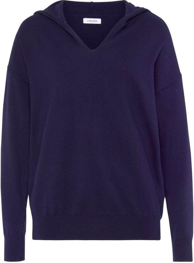Lascana Gebreide trui Hoodie Capuchonsweatshirt van zachte viscosemix loungewear - Foto 7