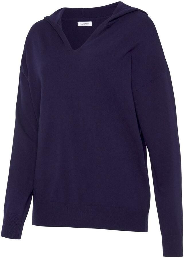 Lascana Gebreide trui Hoodie Capuchonsweatshirt van zachte viscosemix loungewear - Foto 2
