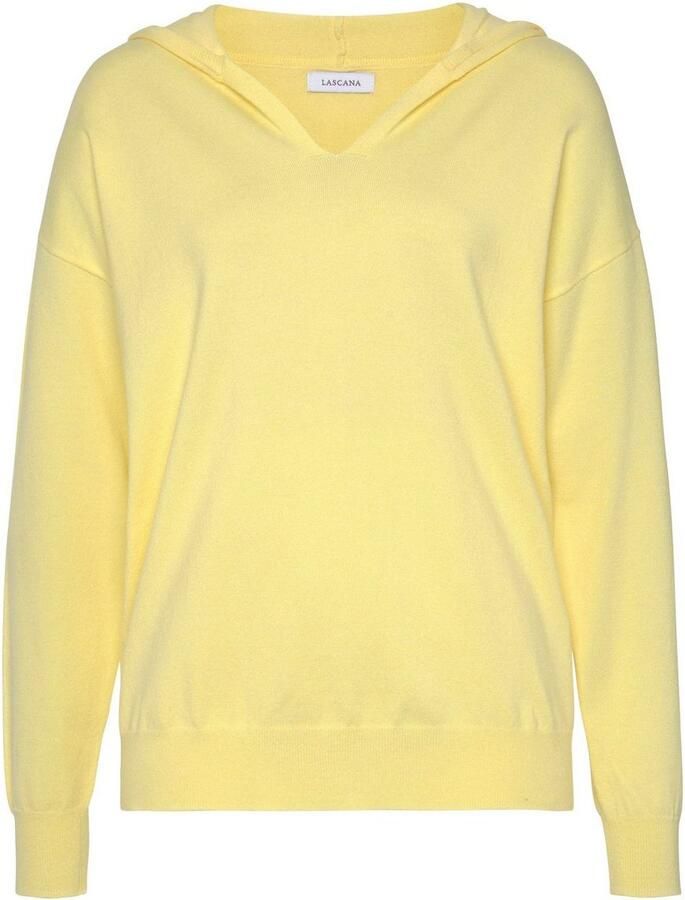 Lascana Gebreide trui Hoodie Capuchonsweatshirt van zachte viscosemix loungewear - Foto 8