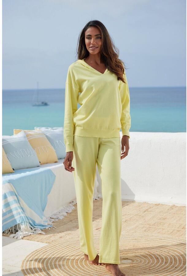 Lascana Gebreide trui Hoodie Capuchonsweatshirt van zachte viscosemix loungewear - Foto 7