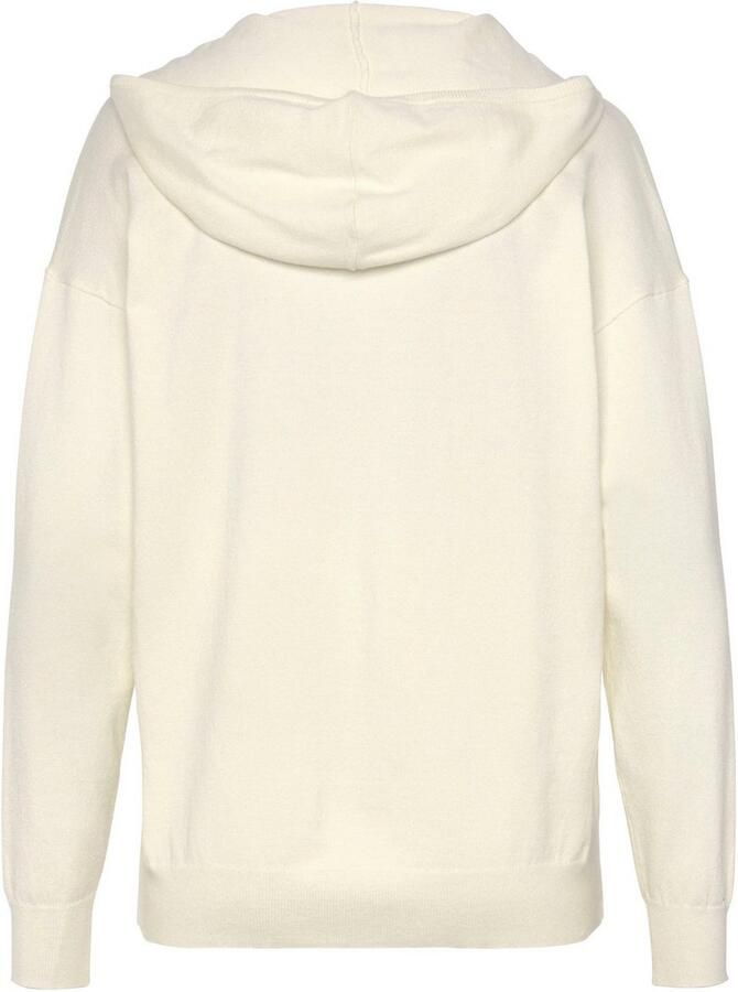 Lascana Gebreide trui Hoodie Capuchonsweatshirt van zachte viscosemix loungewear - Foto 3