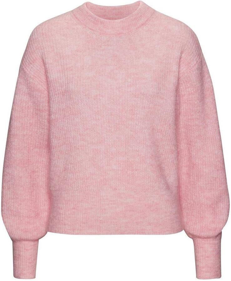 Lascana Gebreide trui in melange-look losse damespullover basic