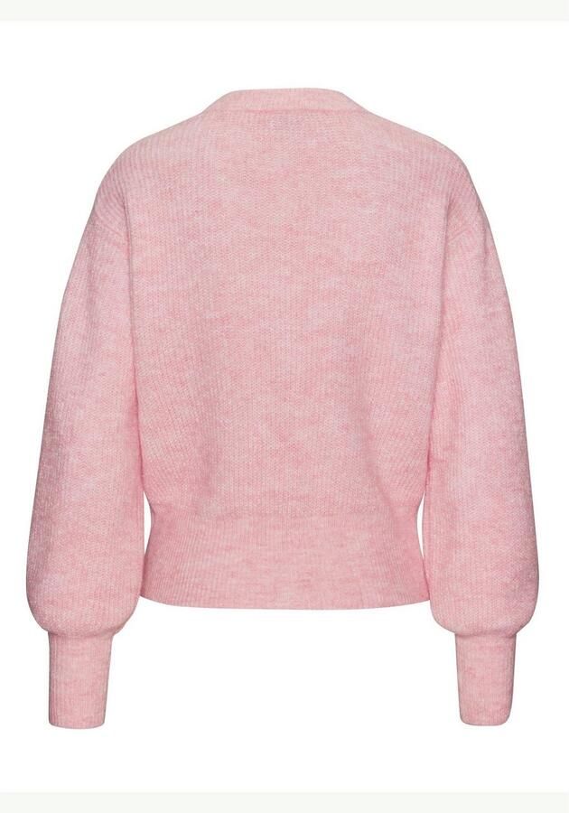 Lascana Gebreide trui in melange-look losse damespullover basic - Foto 4