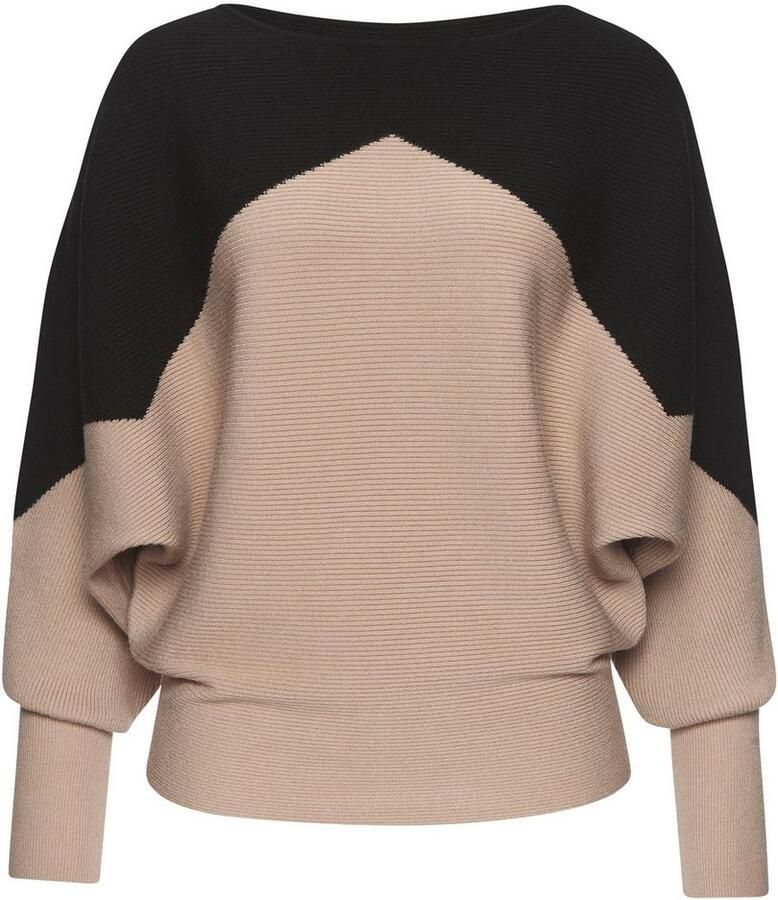 Lascana Gebreide trui met colorblock-look vleermuismouwen modieus - Foto 6