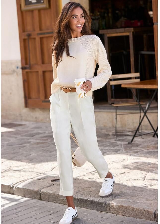 Lascana 7 8 broek met persvouwen smalle pijp - Foto 2