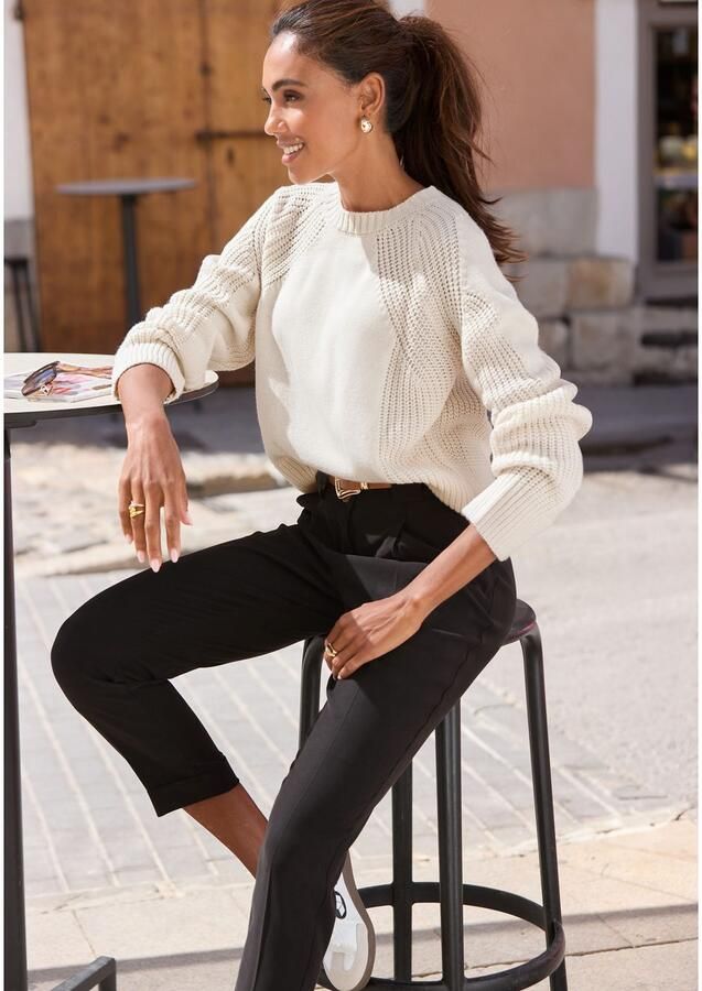 Lascana 7 8 broek met persvouwen smalle pijp - Foto 3