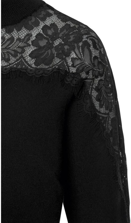 Lascana Gebreide trui met kantinzet elegante damespullover feestelijk - Foto 4