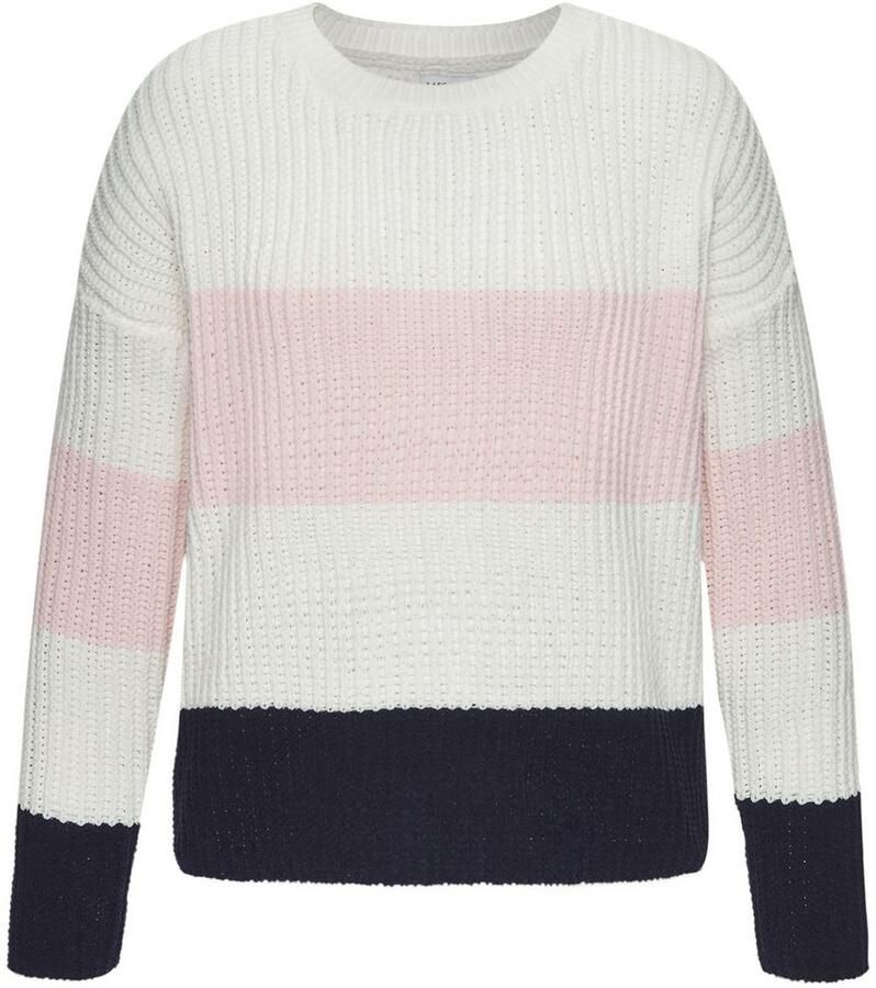 Lascana Gebreide trui met modieuze dwarsstrepen casual pasvorm comfortabel