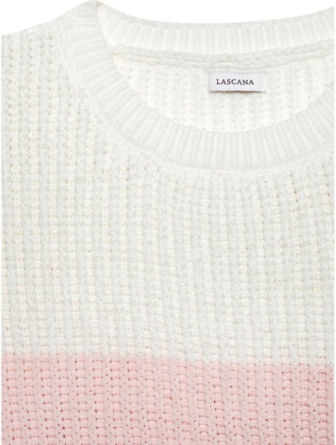 Lascana Gebreide trui met modieuze dwarsstrepen casual pasvorm comfortabel - Foto 3