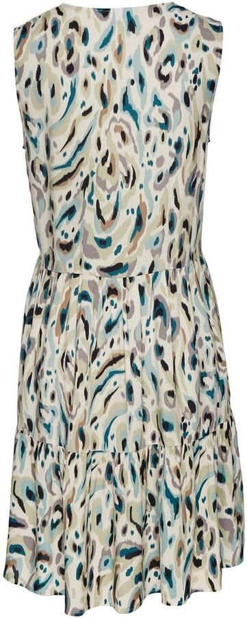 Lascana Gedessineerde jurk met rimpelingen in het rokdeel zomerjurk met knoopsluiting strandjurk - Foto 6