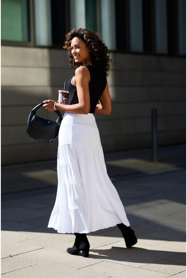 Lascana Geribde tanktop met klein v-hals figuurvormend dametop basic - Foto 5