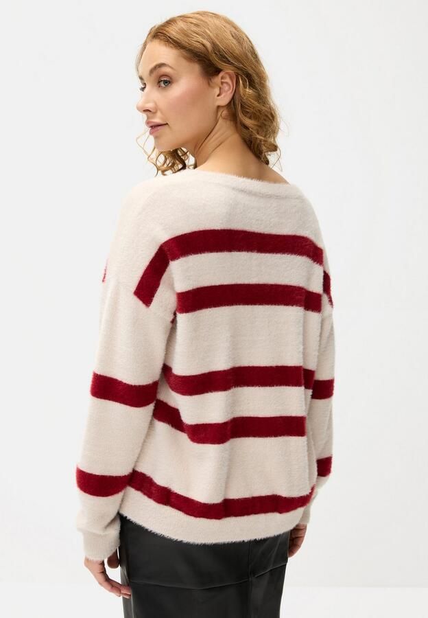 Lascana Gestreepte trui AMIRA van knuffelzacht breiwerk v-hals streeplook modieus - Foto 4