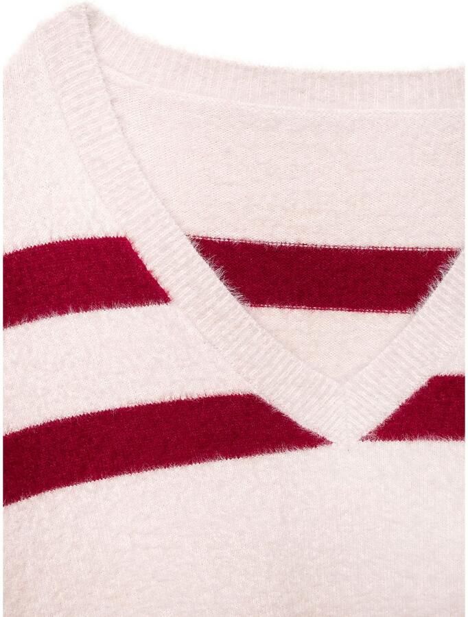 Lascana Gestreepte trui AMIRA van knuffelzacht breiwerk v-hals streeplook modieus - Foto 2