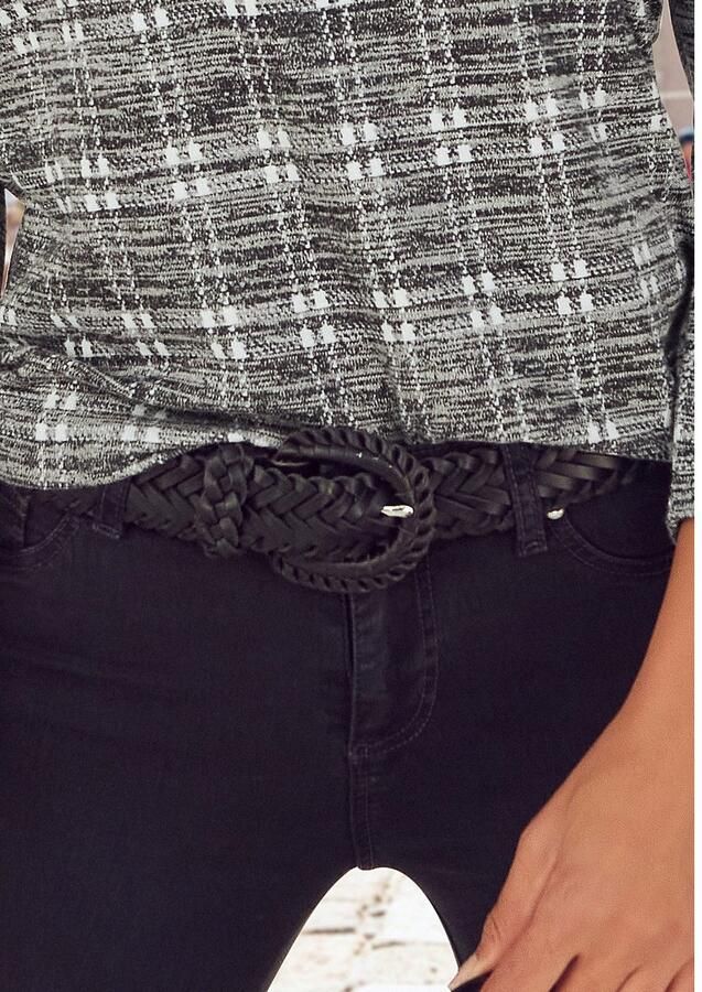 Lascana Gevlochten riem Heupriem Leren riem eenvoudig te verstellen riem broekriem jeansriem - Foto 2