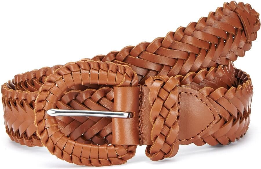 Lascana Gevlochten riem Heupriem Leren riem eenvoudig te verstellen riem broekriem jeansriem - Foto 3