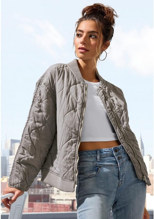 Lascana Gewatteerde jas in modieuze look met zakken bomber-design - Foto 5