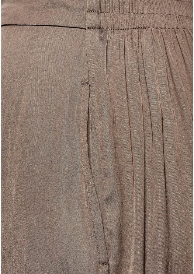 Lascana Geweven broek van lichte satijnkwaliteit wijde palazzobroek met zakken stofbroek