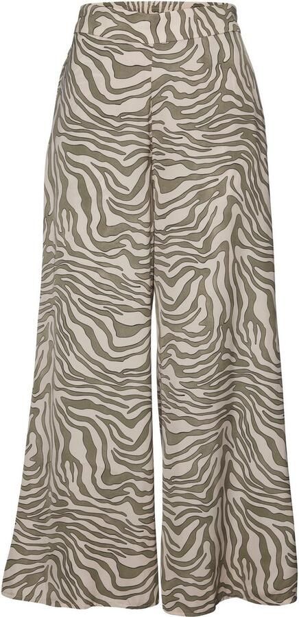 Lascana Geweven broek van satijn met dierenprint luchtige stofbroek met zakken strandbroek - Foto 8