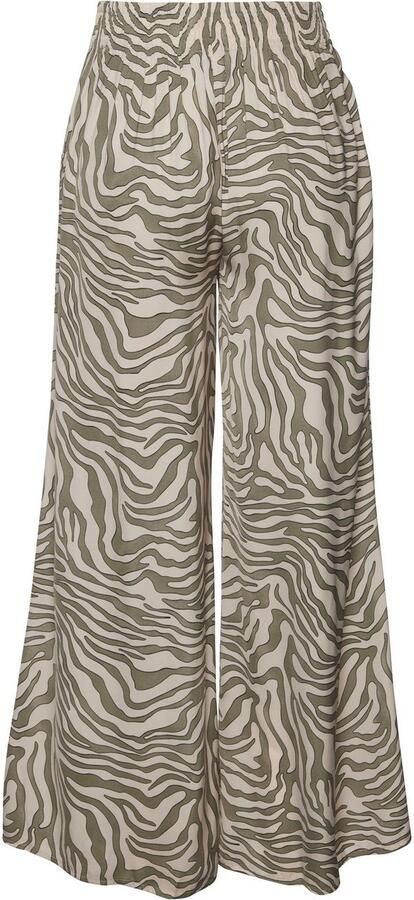 Lascana Geweven broek van satijn met dierenprint luchtige stofbroek met zakken strandbroek - Foto 7