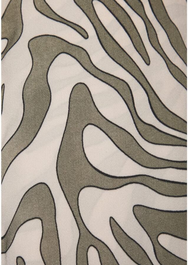 Lascana Geweven broek van satijn met dierenprint luchtige stofbroek met zakken strandbroek