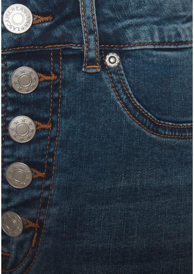 Lascana High-waist jeans met zichtbare knoopsluiting en stretchpercentage skinny high waist - Foto 2