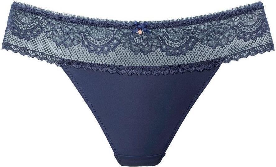 Lascana High-waist-string met brede band van bloemige kant - Foto 4